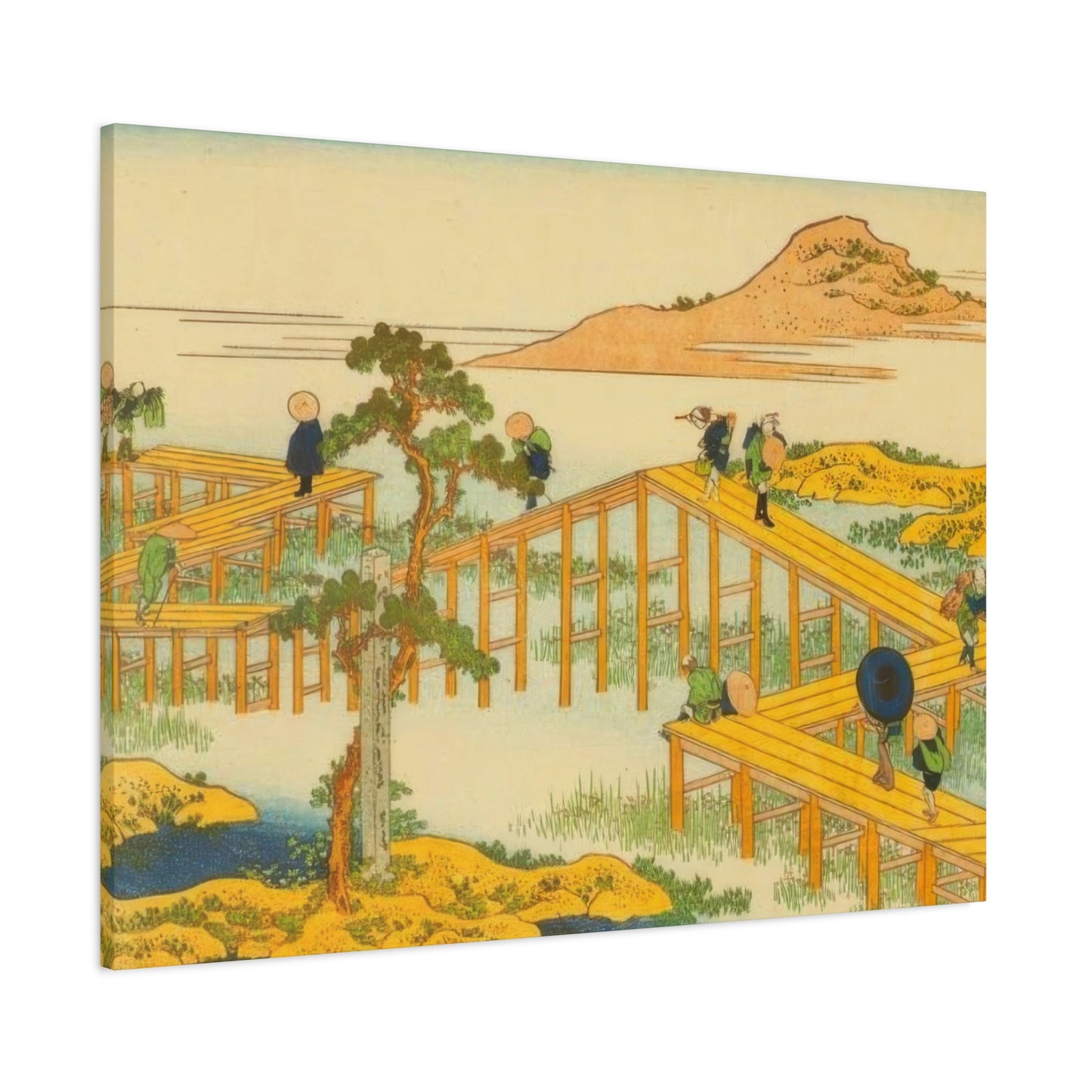 Katsushika Hokusai Ancient View Of Yatsuhashi In Mikawa Province Wall Art & Canvas Prints