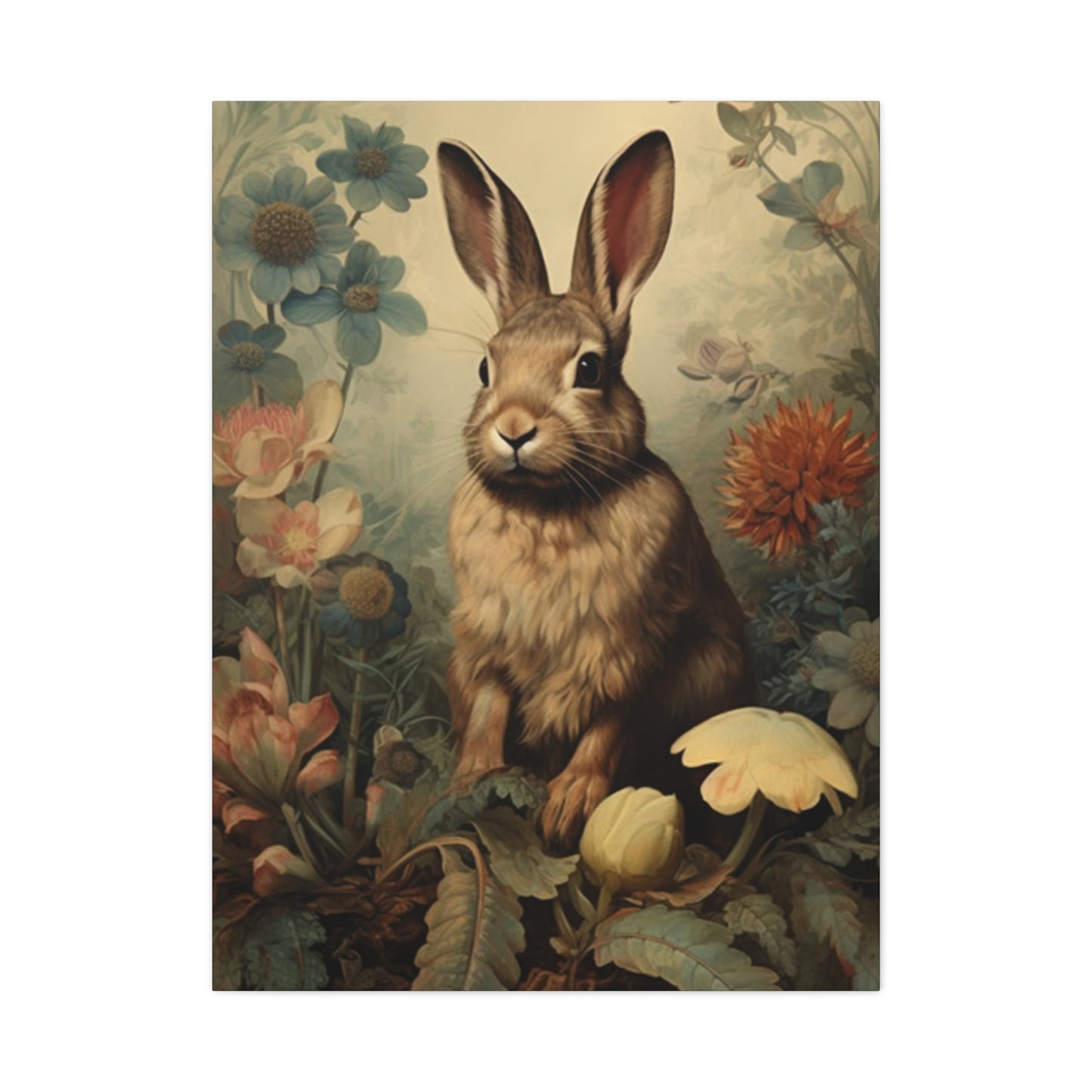 Flora, Fauna & Small White Rabbit Wall Art & Canvas Prints