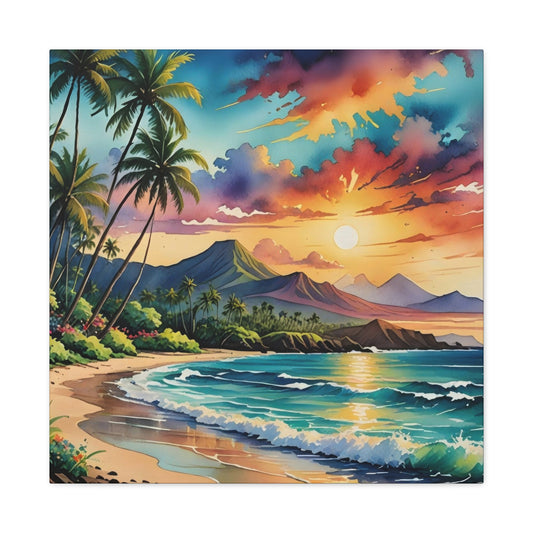 Hawaii Beach Sunset Wall Art & Canvas Prints