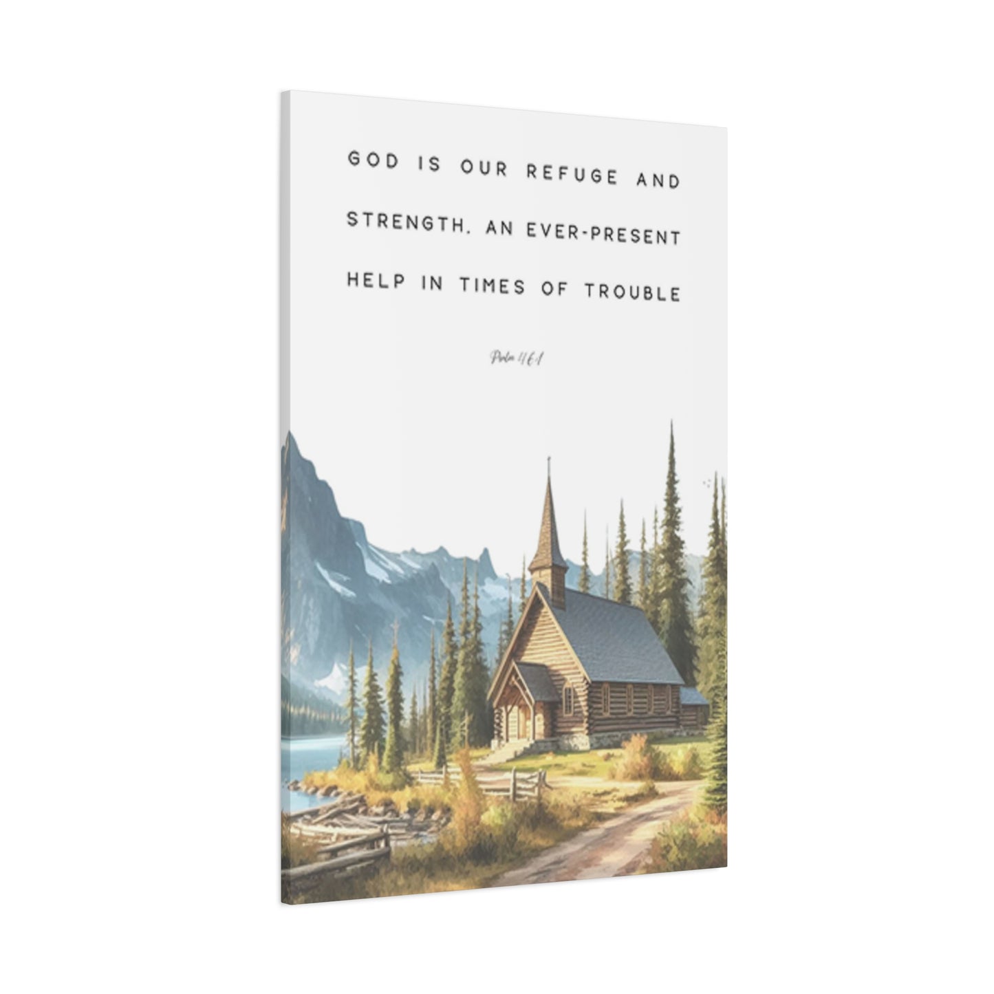 Mountain Home And Scripture Wall Art & Canvas Prints