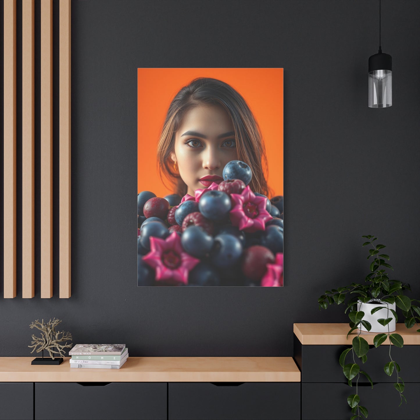 Vision Blush and Blueberry Art Art Wall Art & Canvas Print