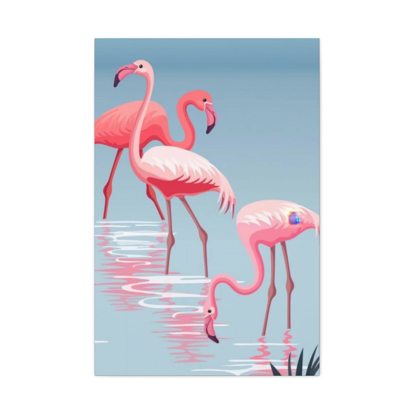 Flamingo Flock In Water 2 Wall Art & Canvas Prints