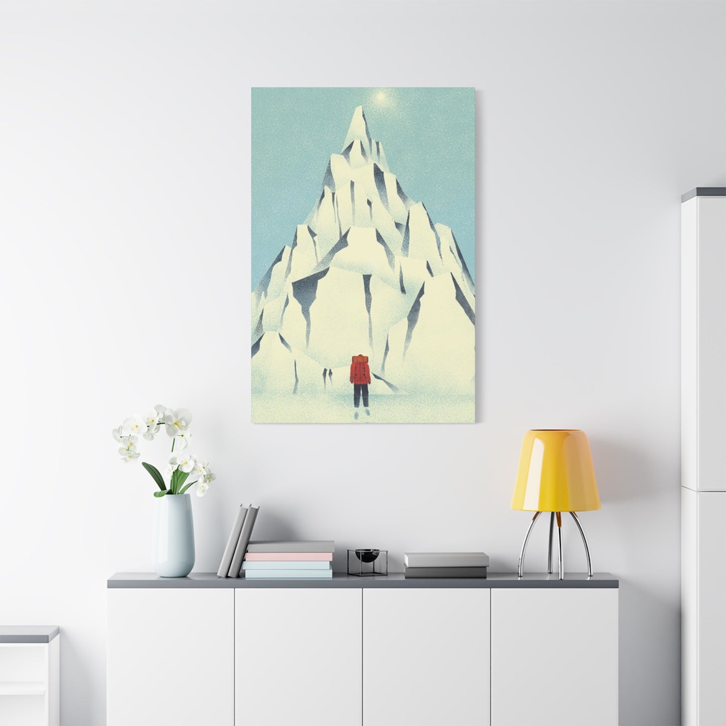 Skiers And Snowy Mountain Wall Art & Canvas Prints