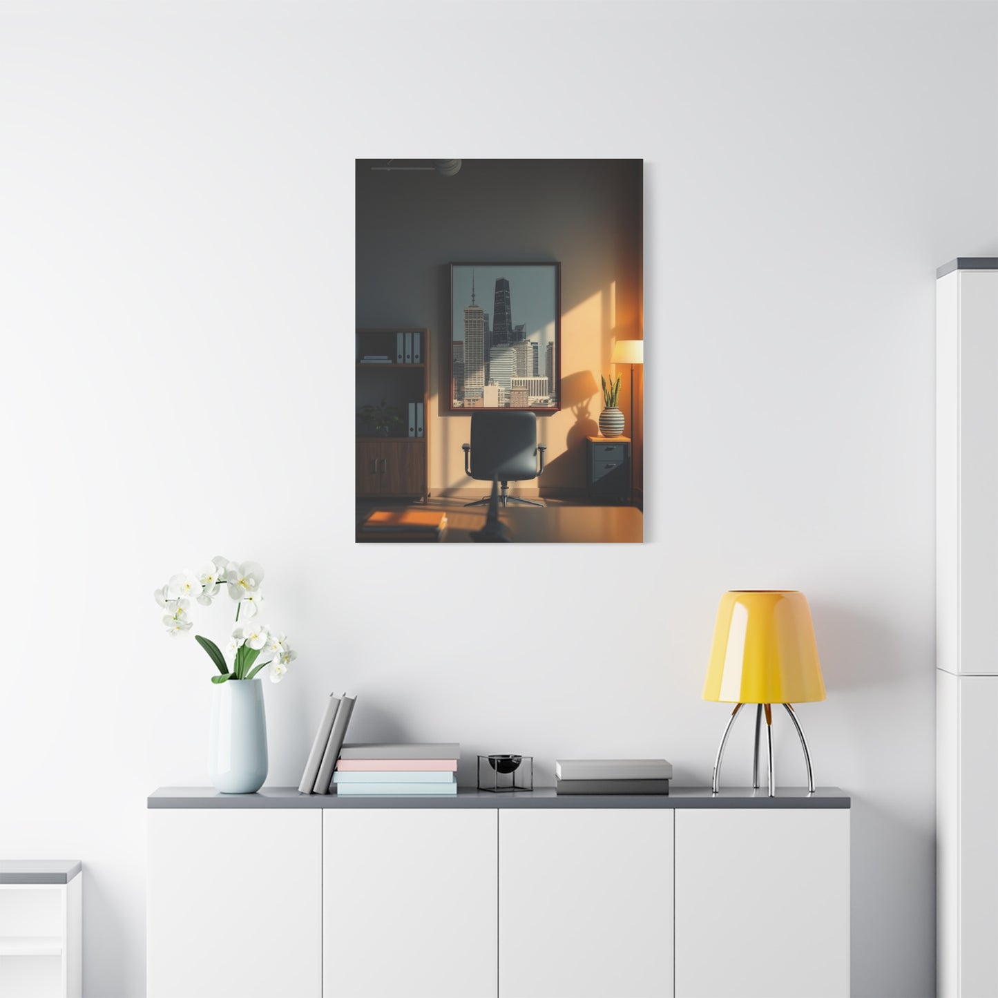 Serene Workspace Showcase Wall Art & Canvas Print
