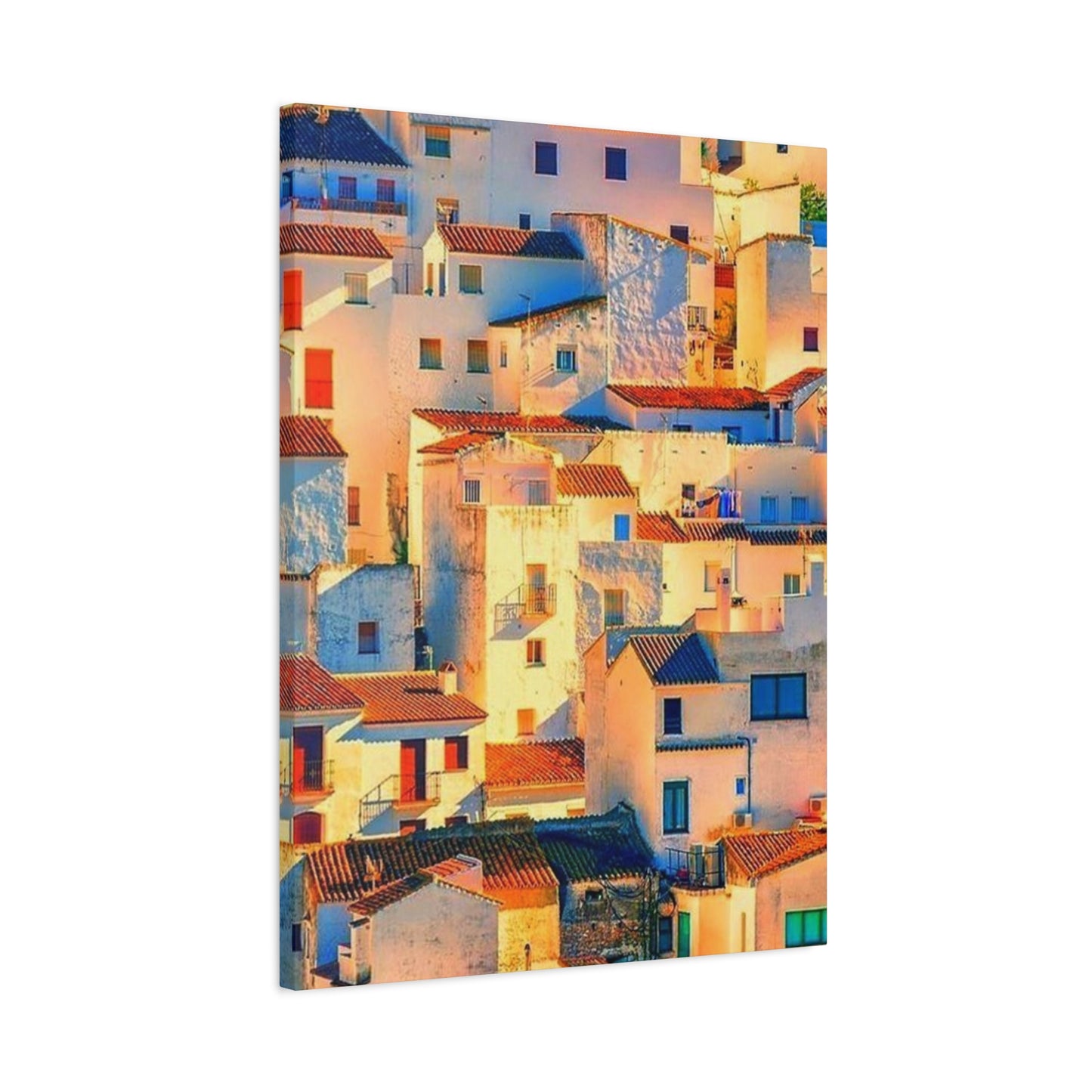 Sunlight On Houses Of Spain Wall Art & Canvas Prints