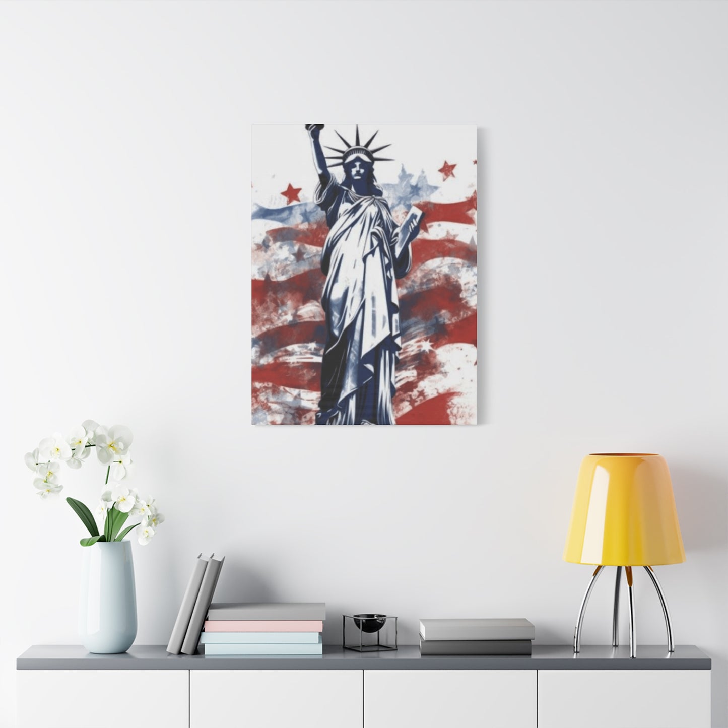 Statue of Liberty and American Flag Wall Art & Canvas Prints