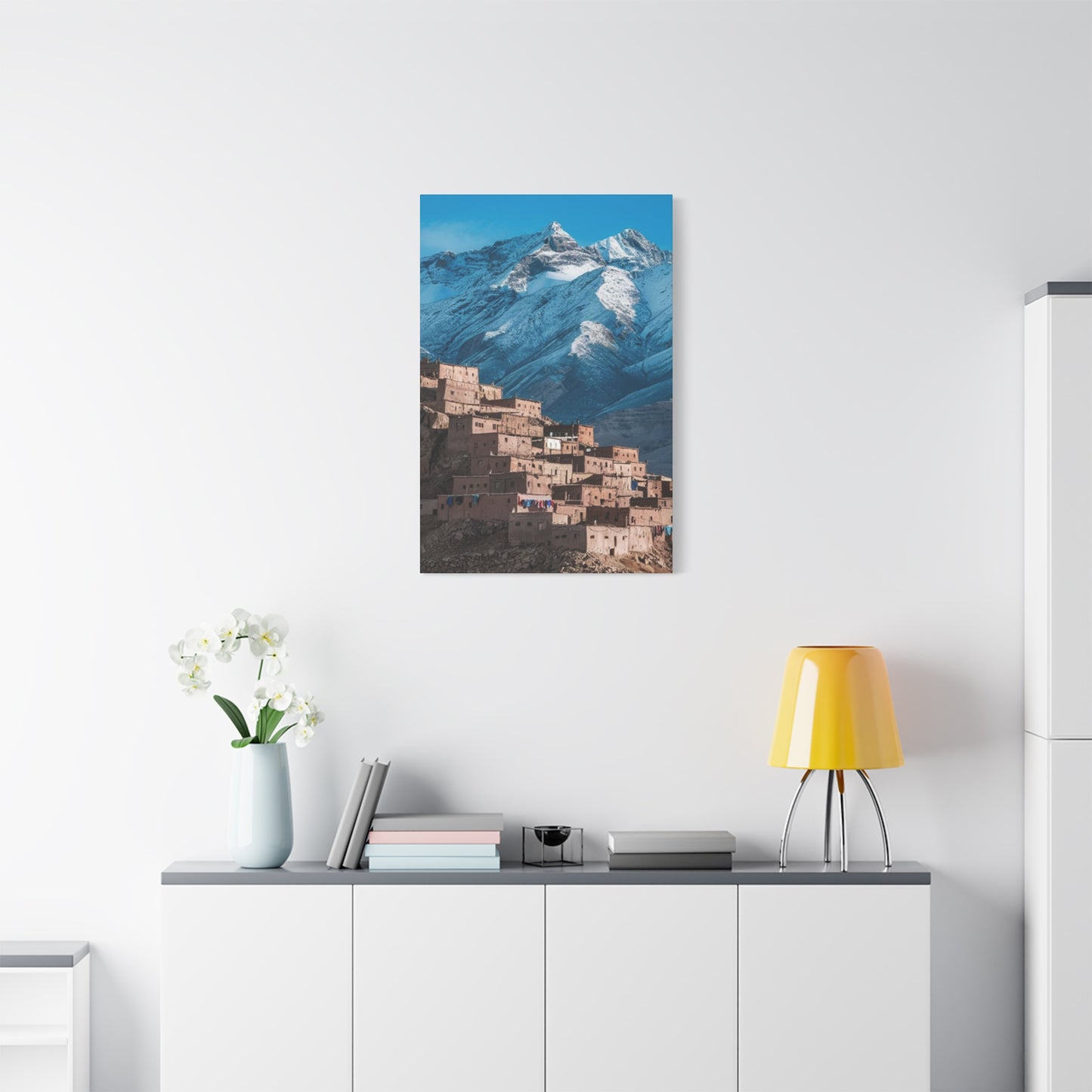 Snowy Mountain & Monastery Wall Art & Canvas Prints