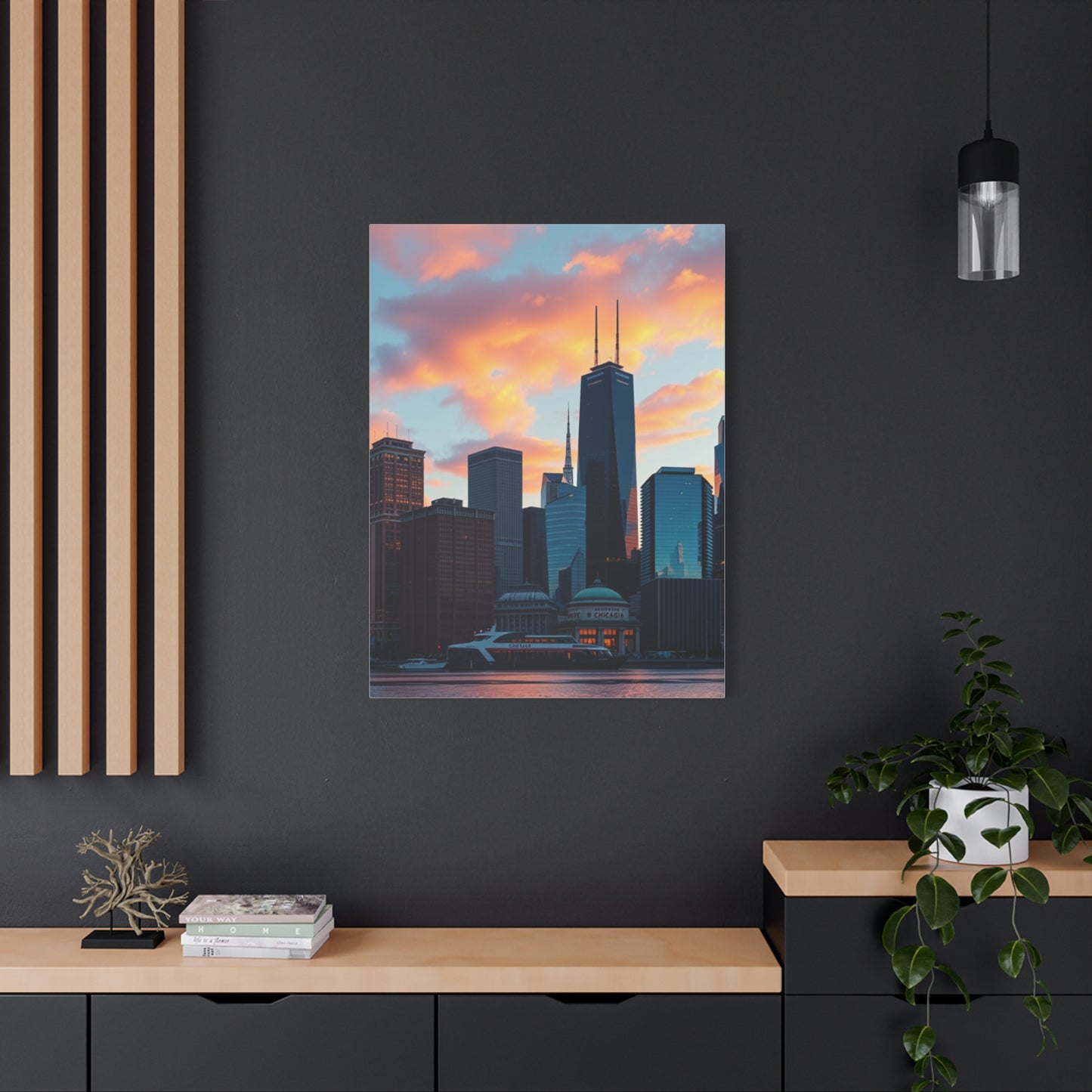 Chicago Skylines Art Canvas Art 3 Wall Art & Canvas Print