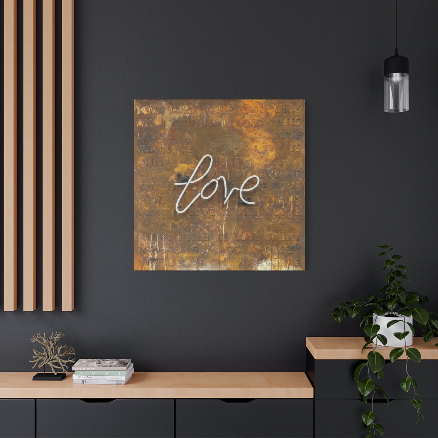 Kent Youngstrom Neon Rust Love Wall Art & Canvas Prints