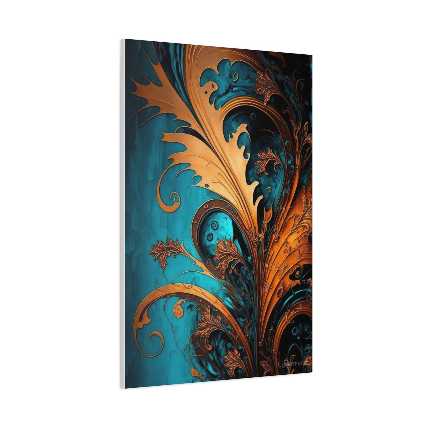 Teal and Gold Harmony Wall Art & Canvas Prints