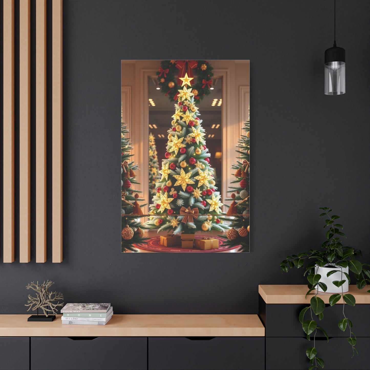 Supreme Christmas Trees & Wreath Art Collection Wall Art & Canvas Print