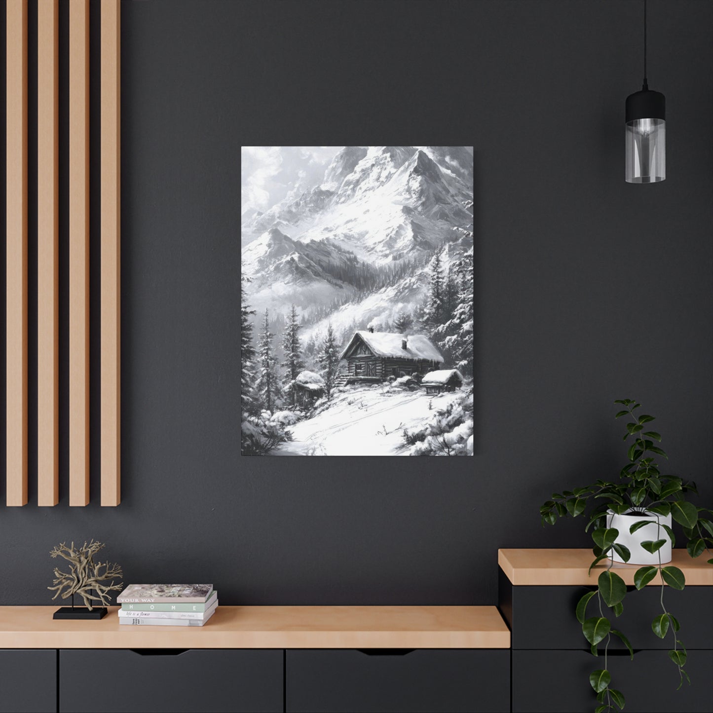 Snow Mountains Grey Wall Art & Canvas Prints