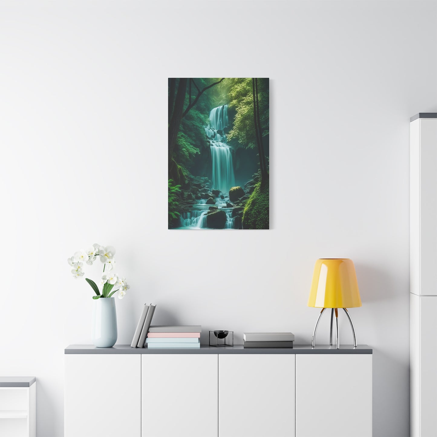 Waterfall In Forest Wall Art & Canvas Prints