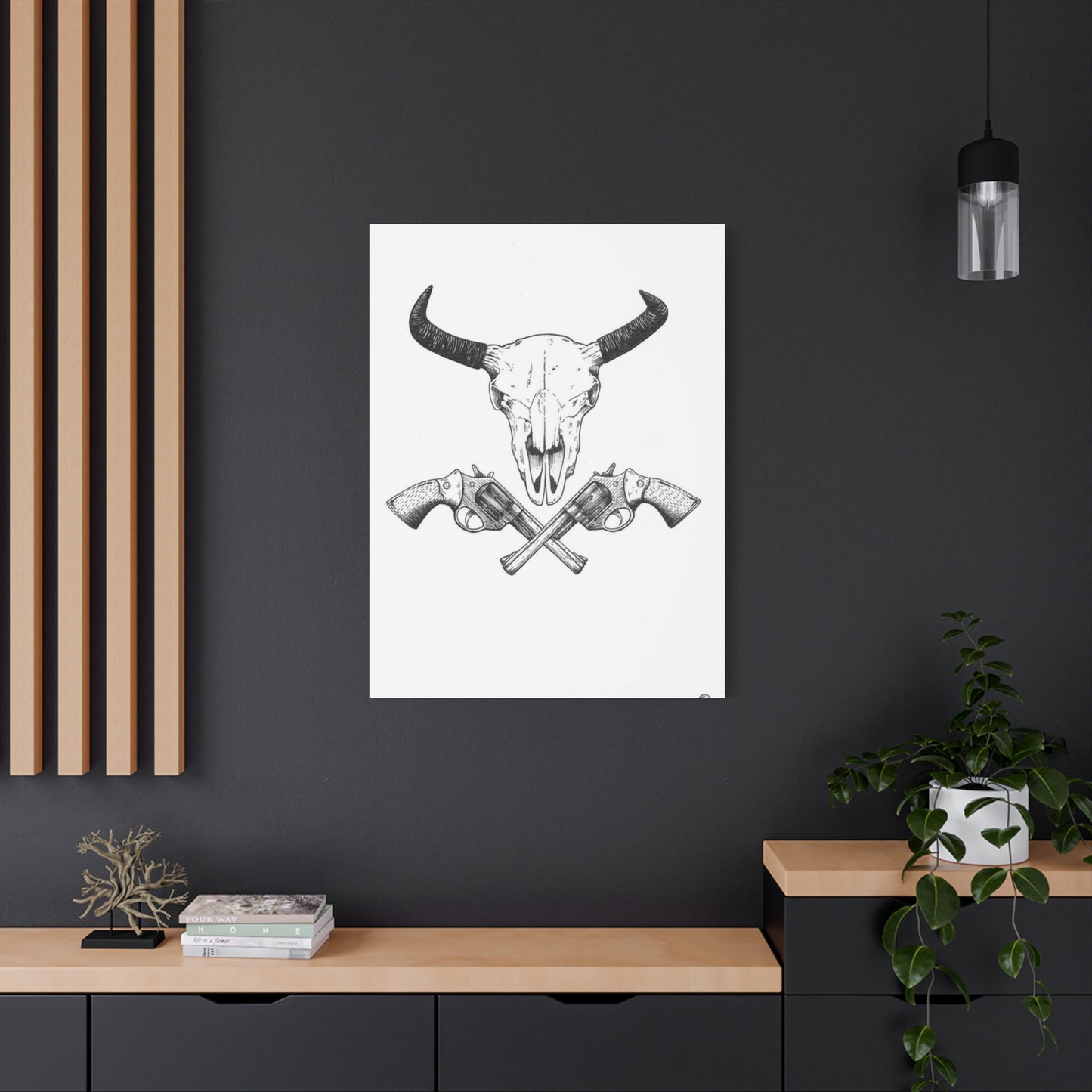 Gun Sketch Wall Art & Canvas Prints