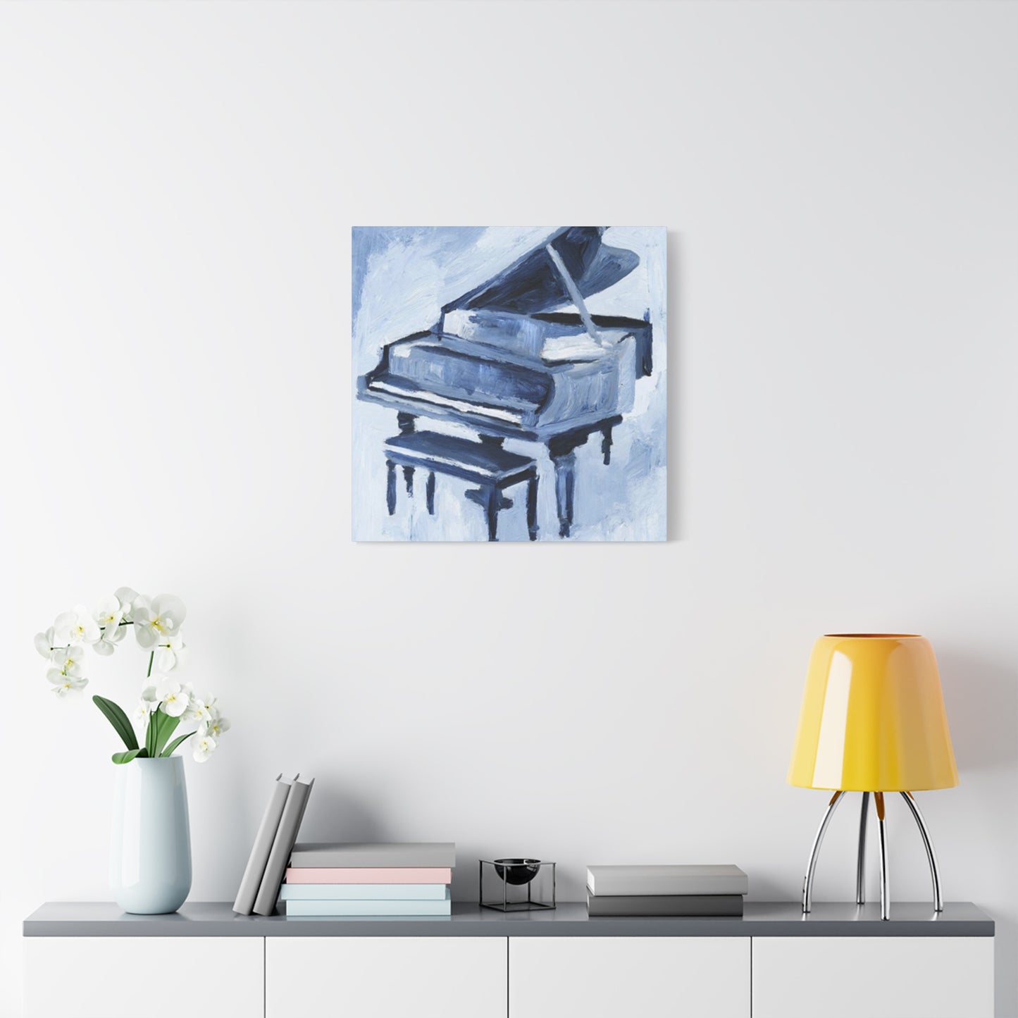 Black Piano Drawing Painting Wall Art & Canvas Prints