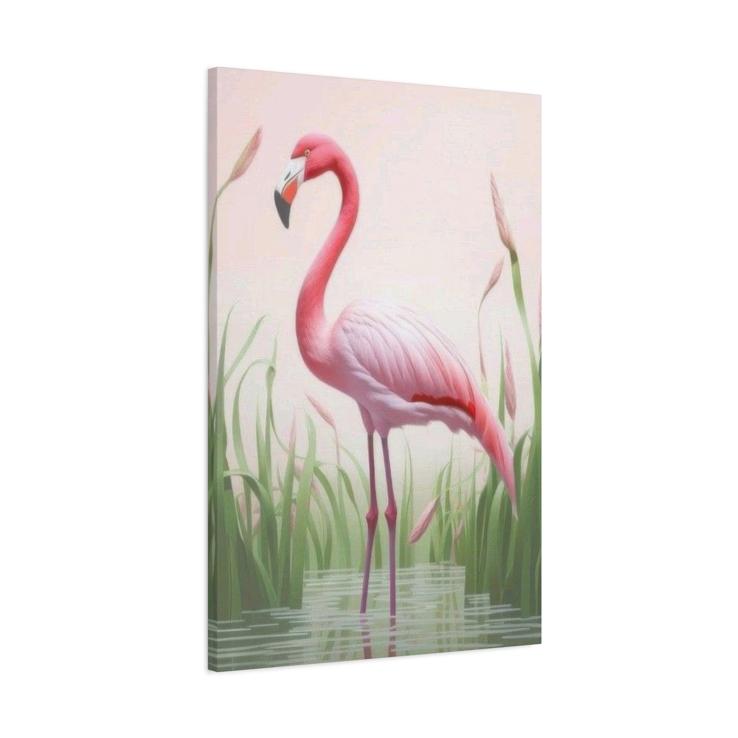 Flamingo Water Grass Wall Art & Canvas Prints