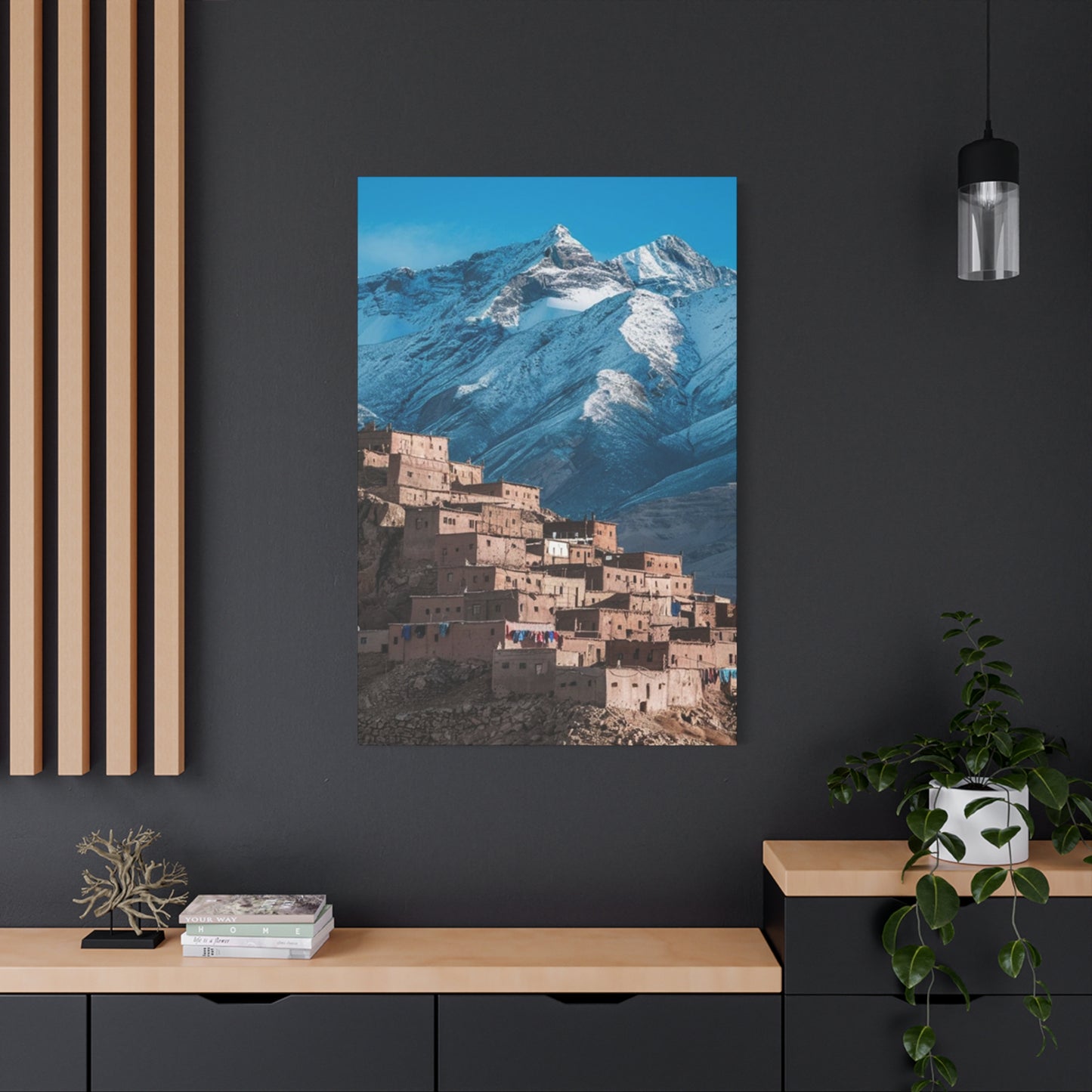 Snowy Mountain & Monastery Wall Art & Canvas Prints