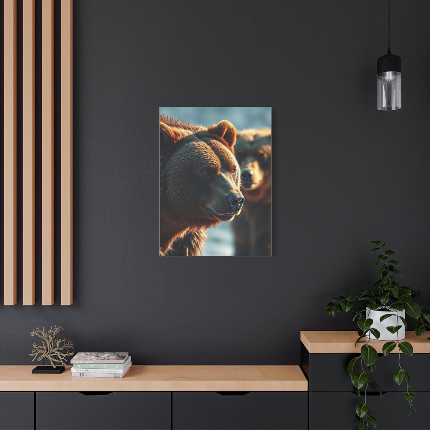 Grandiose Bear Silhouette Art Wall Art & Canvas Print
