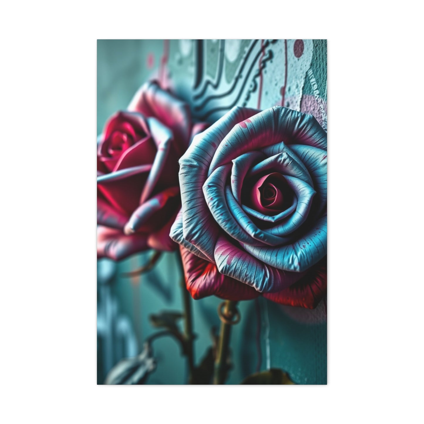 Gilded Bloom Street Art Wall Art & Canvas Print