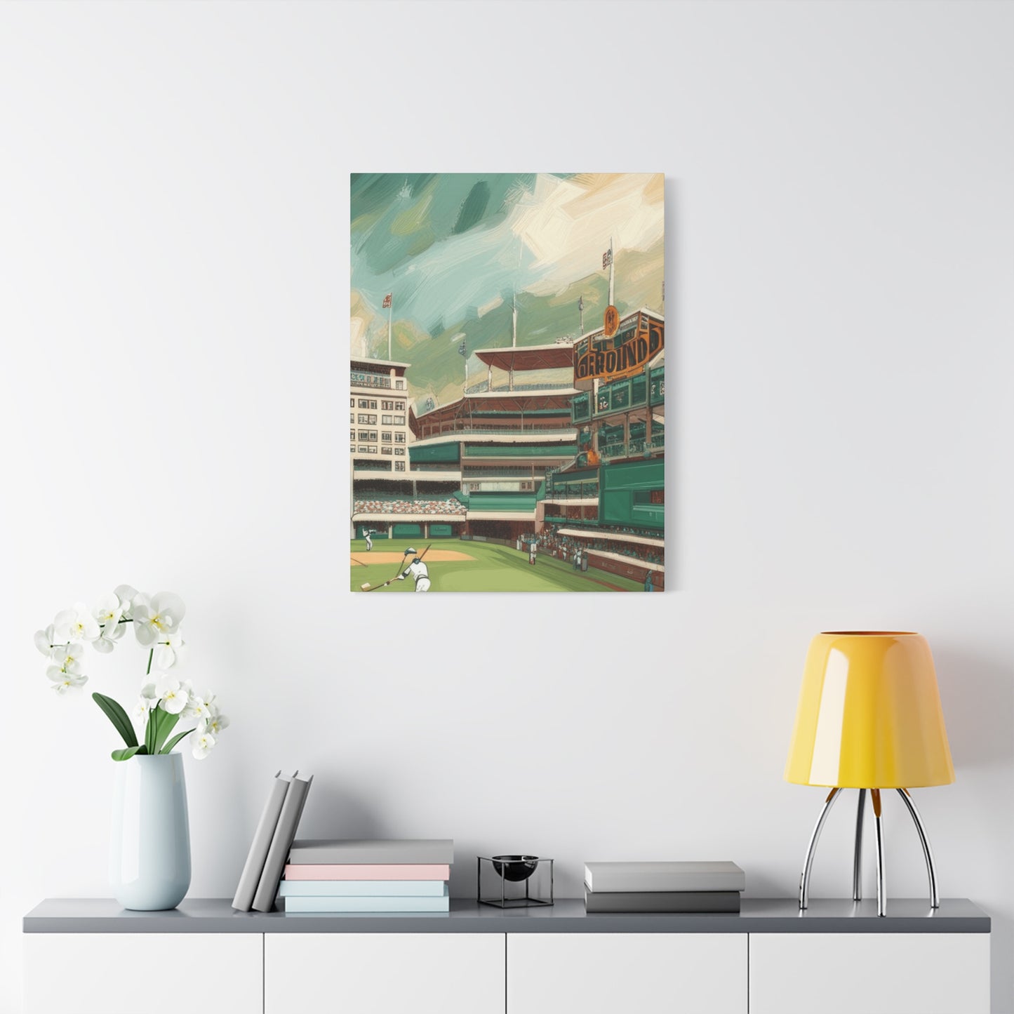 Baseball Game Painting Wall Art & Canvas Prints