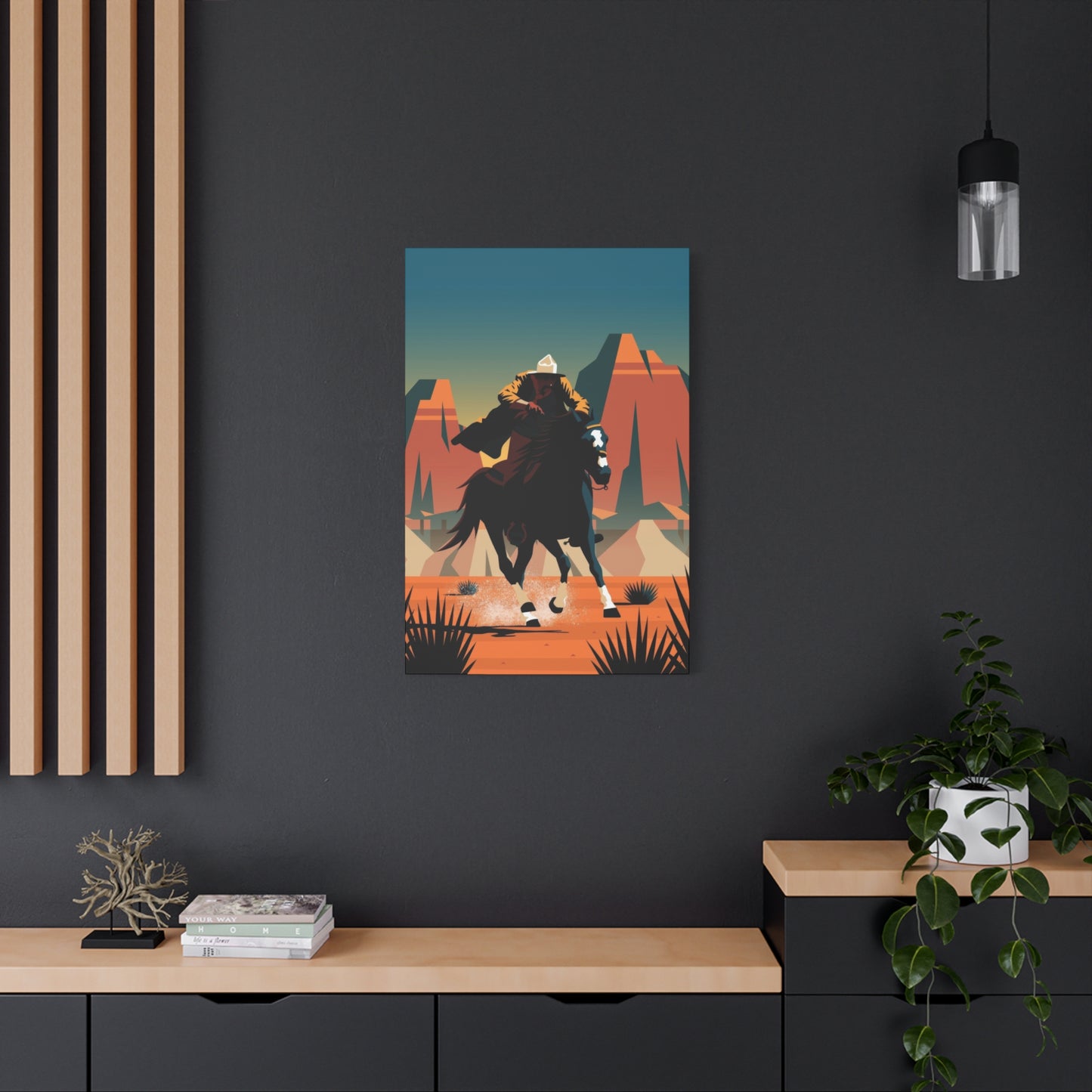 Cowboy On Galloping Horse Wall Art & Canvas Prints