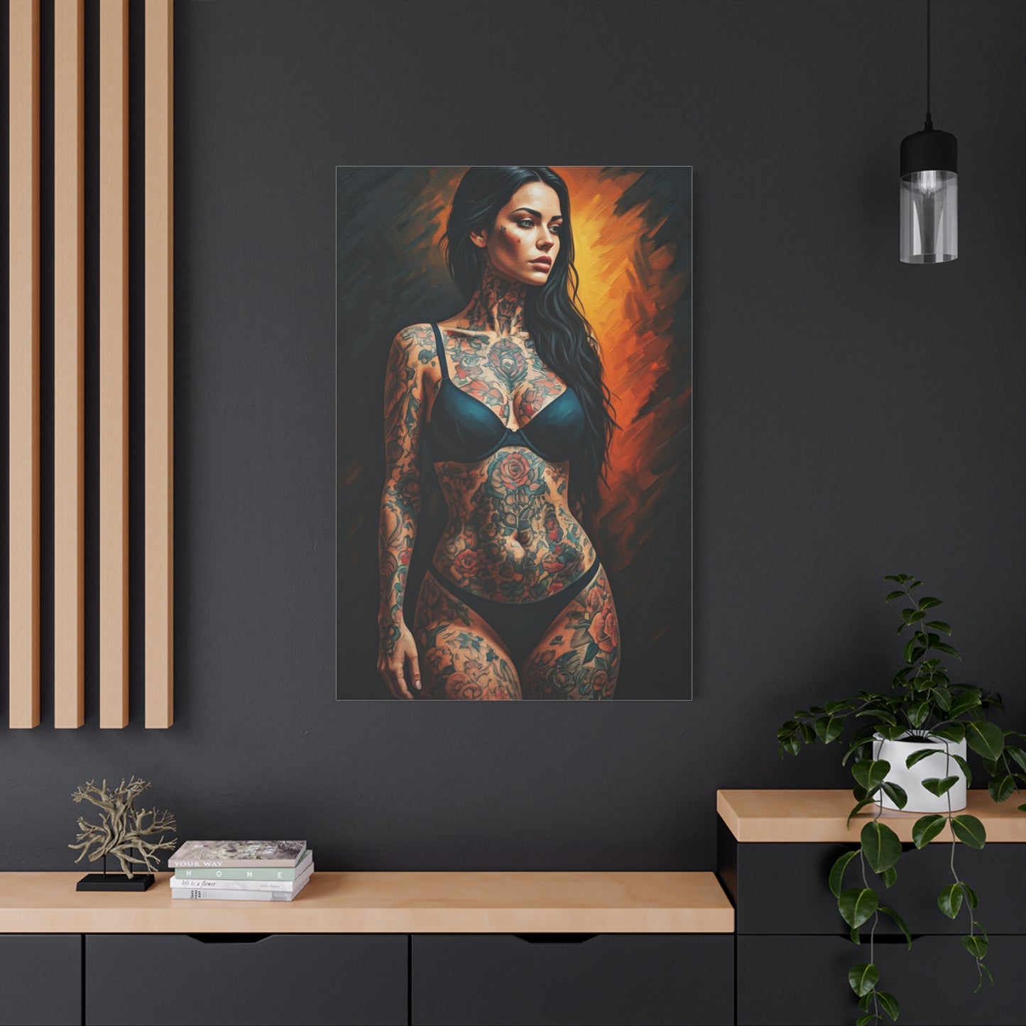Tattooed Muse Portrait Wall Art & Canvas Print