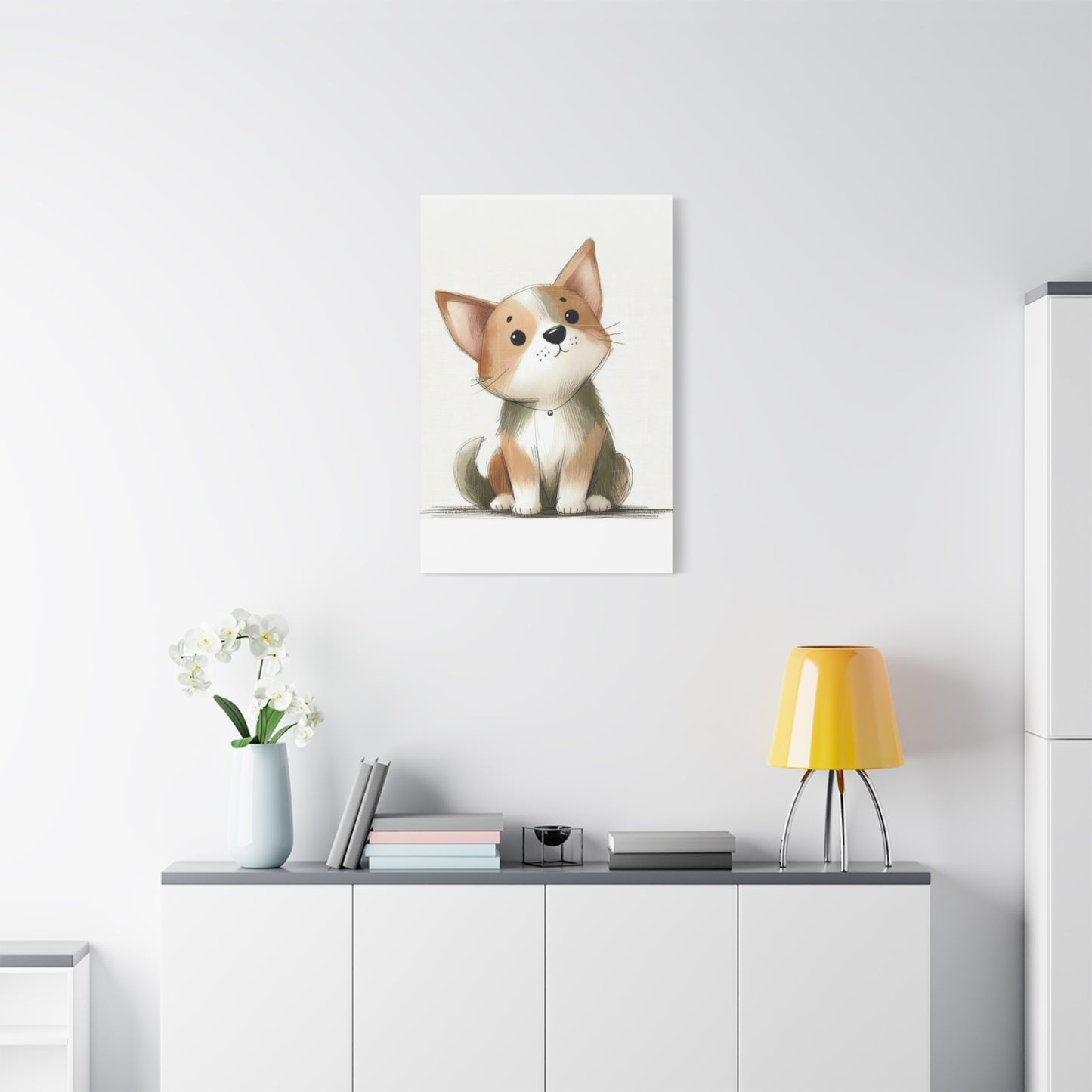 Innocent Puppy Clipart Dog Wall Art & Canvas Prints