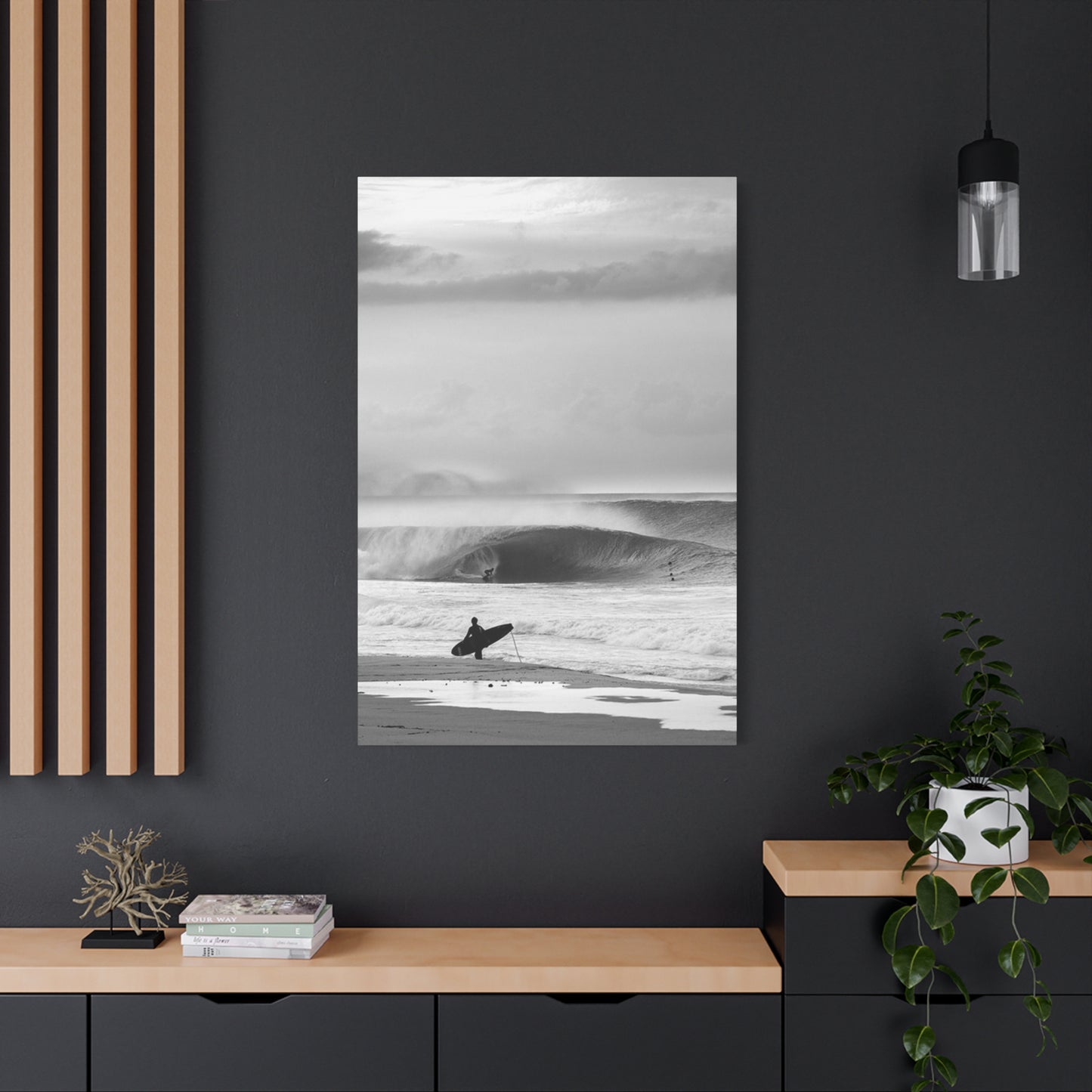 Black & White Surfing Photo Wall Art & Canvas Prints