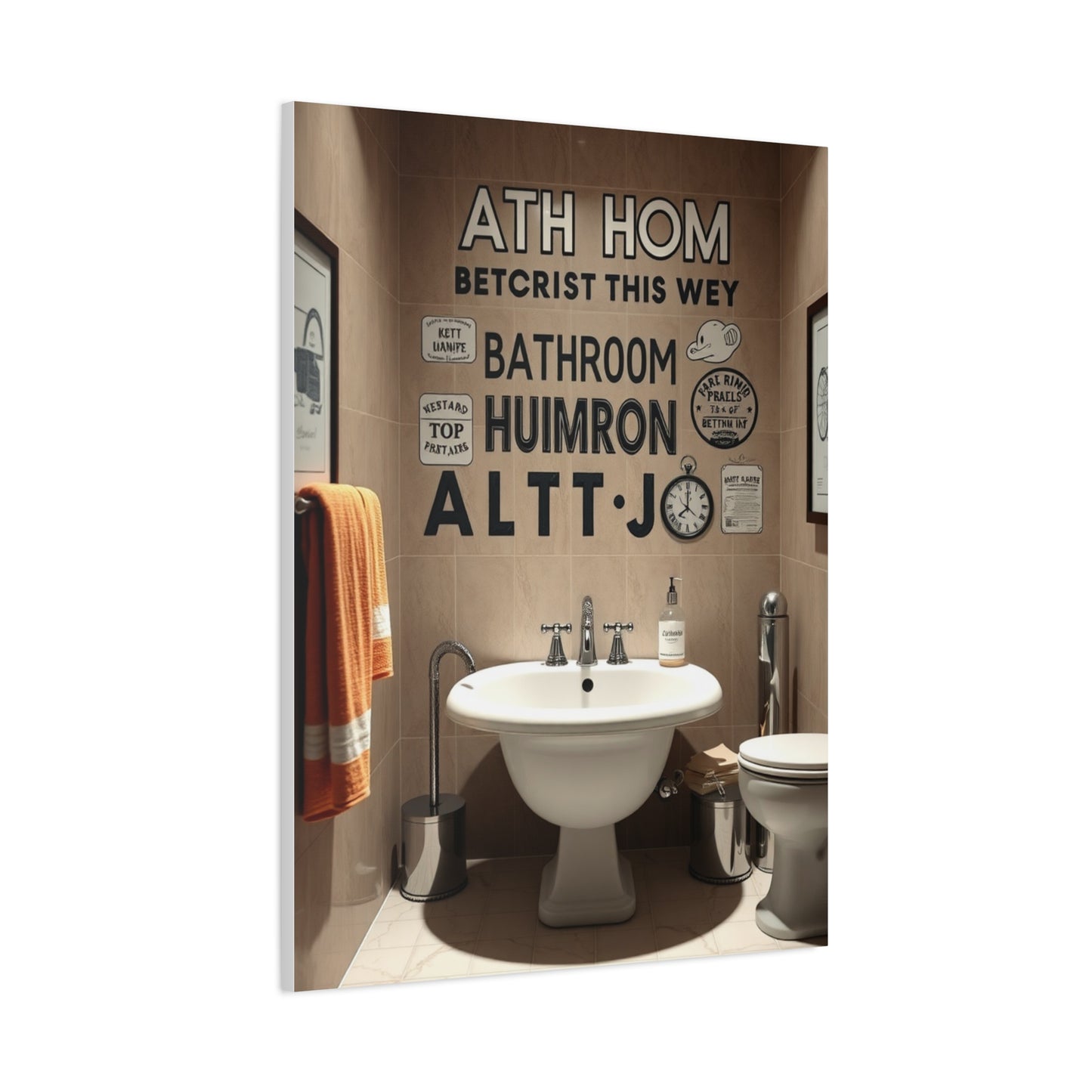Supreme Bathroom Humor Art Collection Wall Art & Canvas Print