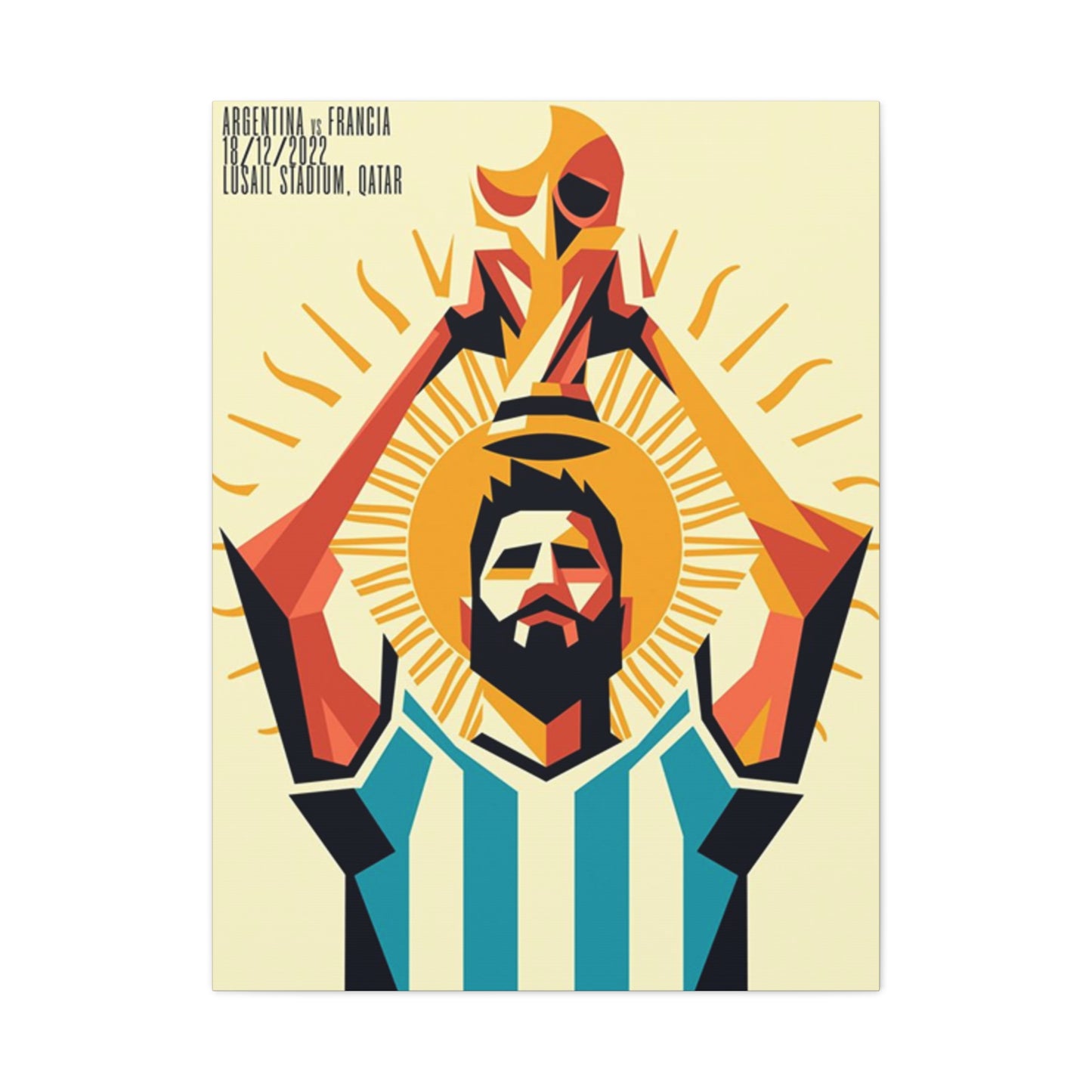 Messi Holding Cup Wall Art & Canvas Prints