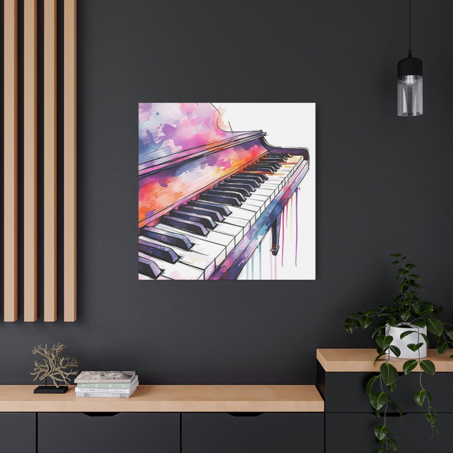 Keys Of Piano Drawing Painting Wall Art & Canvas Prints