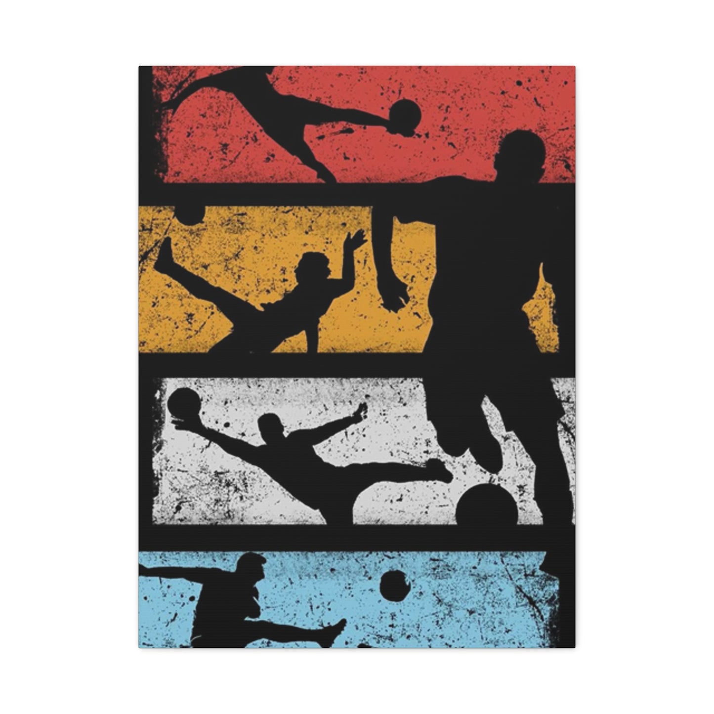 Silhouettes Of Football Wall Art & Canvas Prints