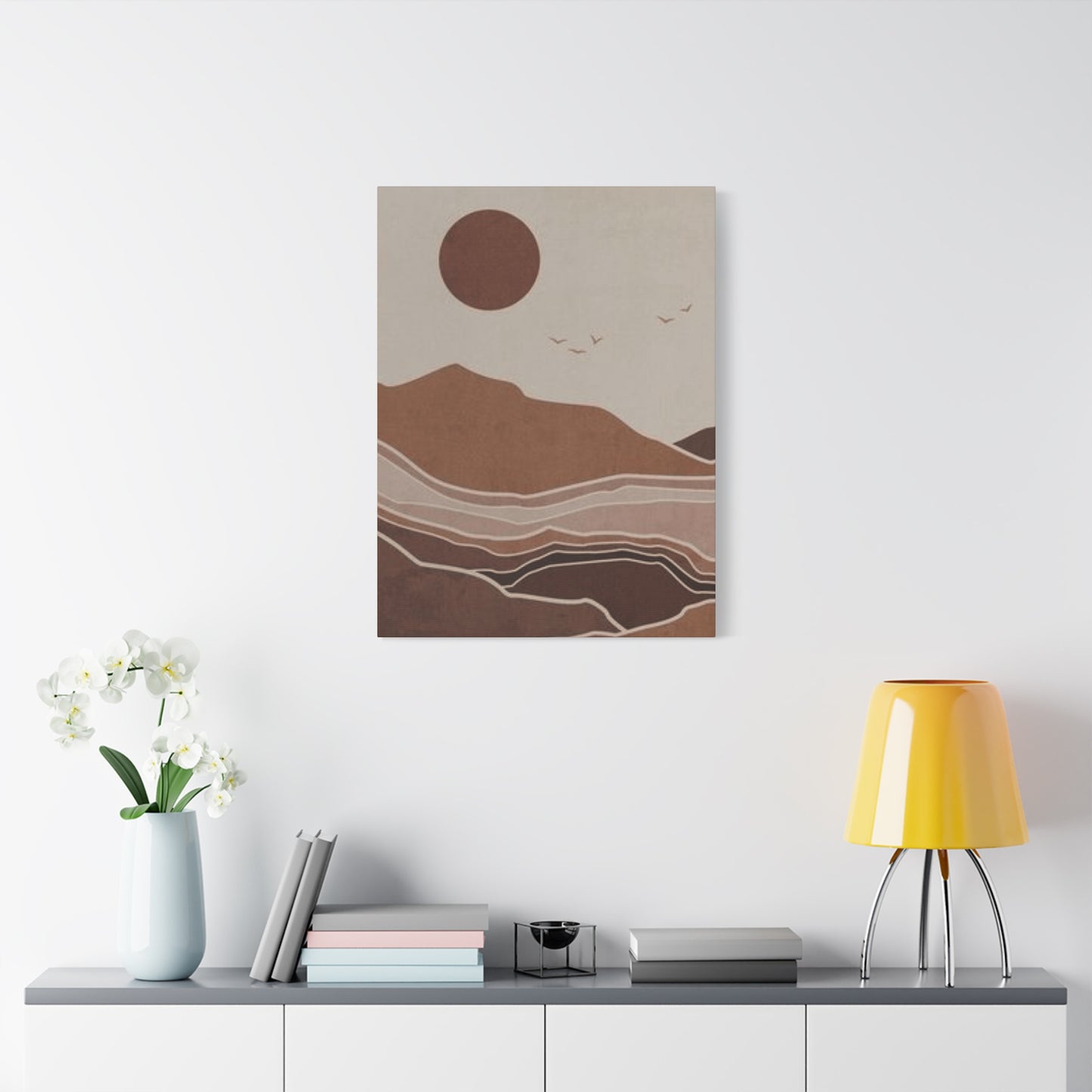Brown Desert Painting Wall Art & Canvas Prints