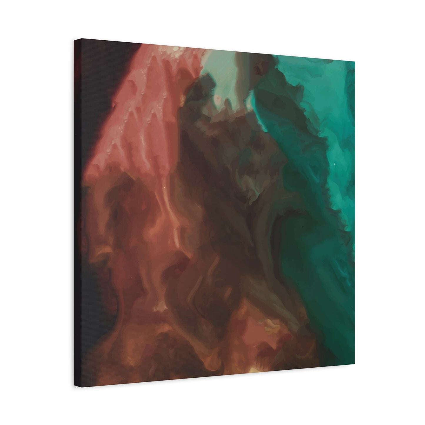 Abstract Teal & Orange Painting Wall Art & Canvas Prints