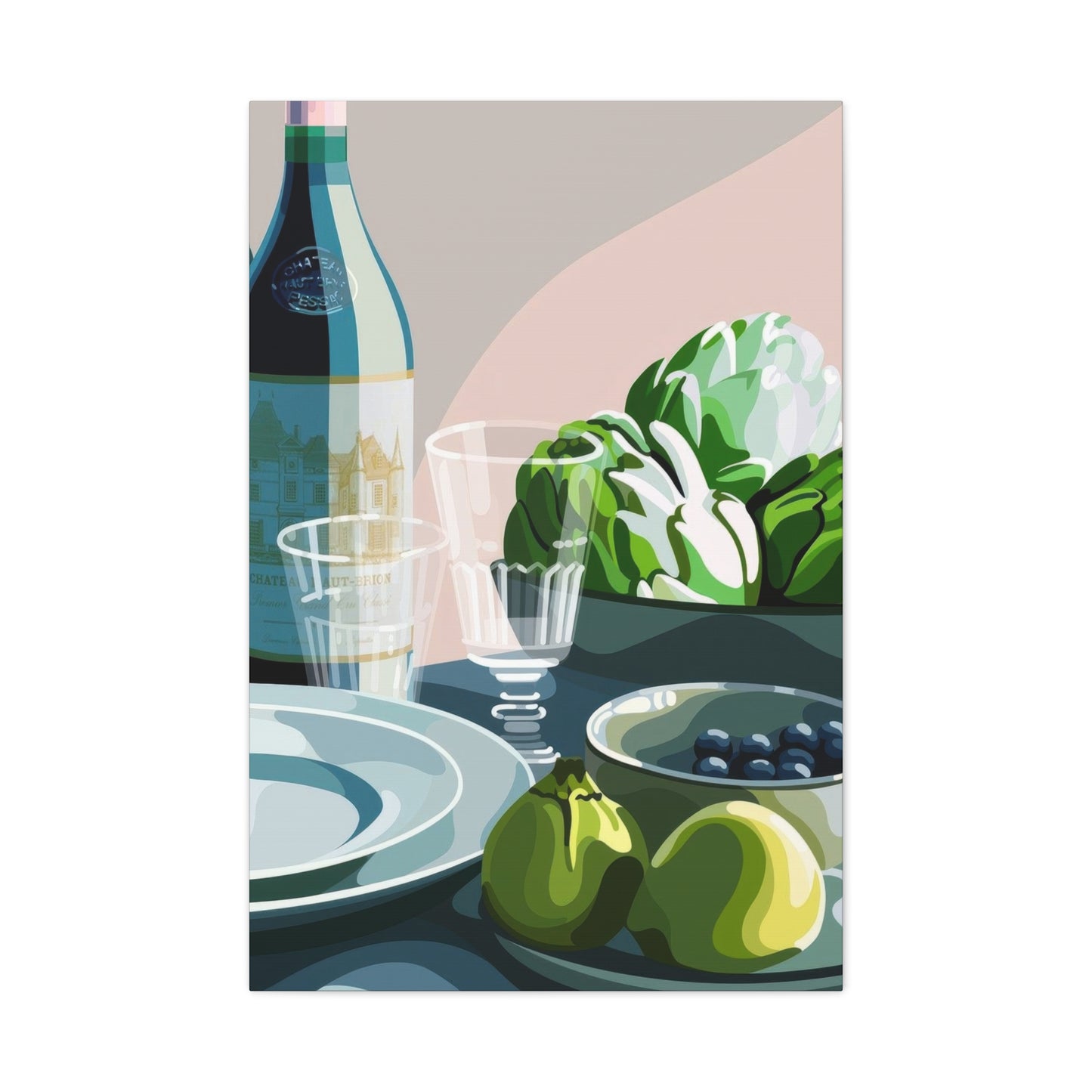 Wine Fruit On Table Wall Art & Canvas Prints