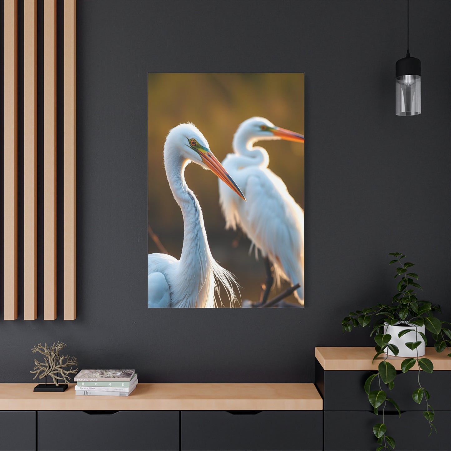 Herons and Egrets Art Luxury Canvas Wall Art & Canvas Print