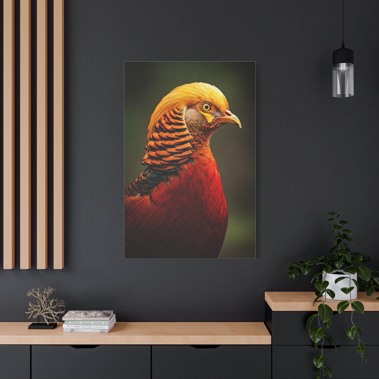 Regal Red Pheasant Portrait Wall Art & Canvas Prints