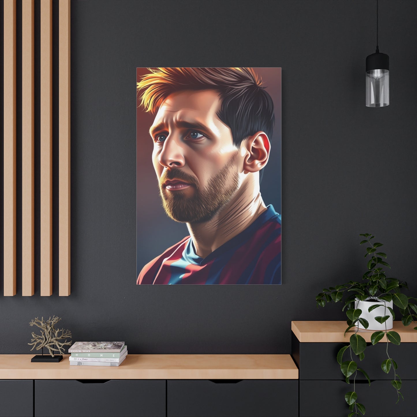 Lionel Messi Illustration Art Premium Canvas 15 Wall Art & Canvas Print
