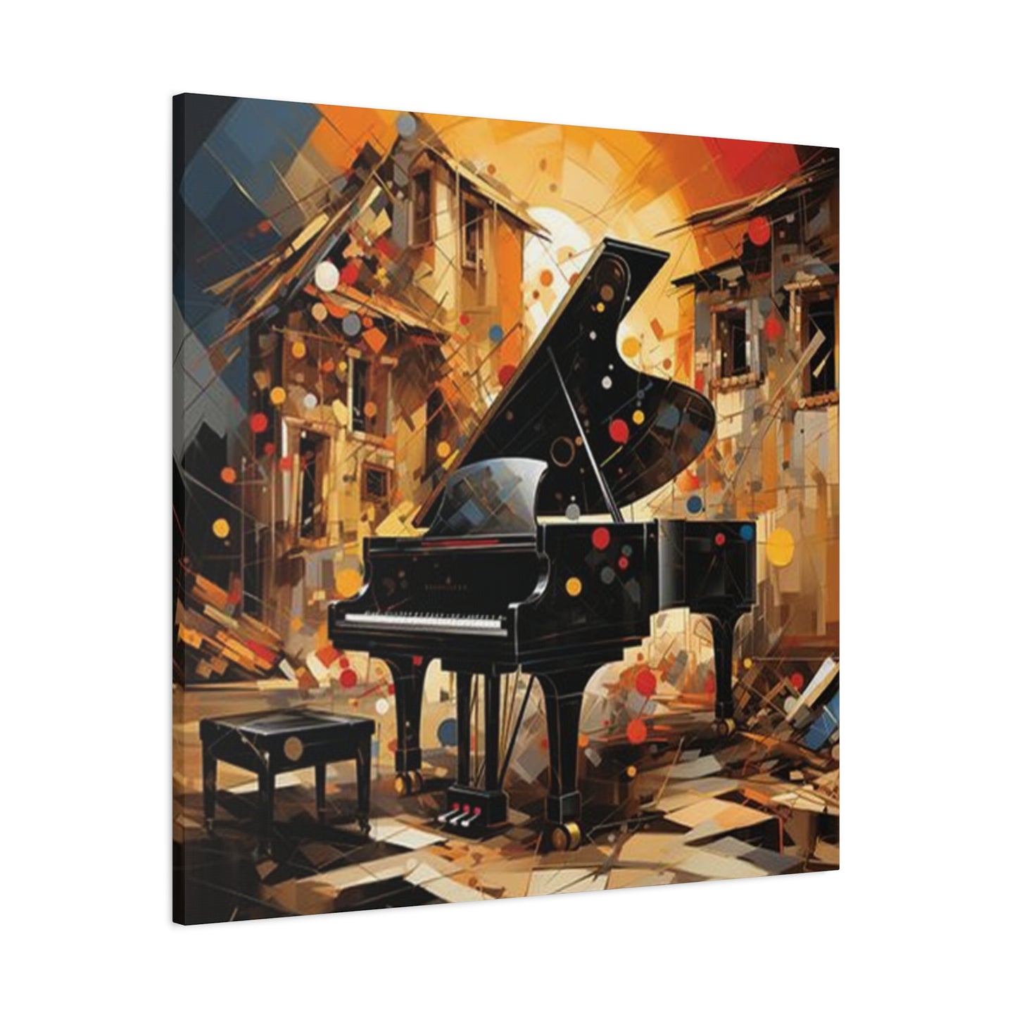 Black Piano Painting Wall Art & Canvas Prints