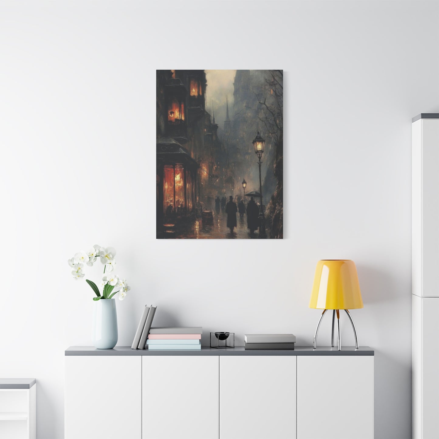 Warm Lit Street Dark Wall Art & Canvas Prints
