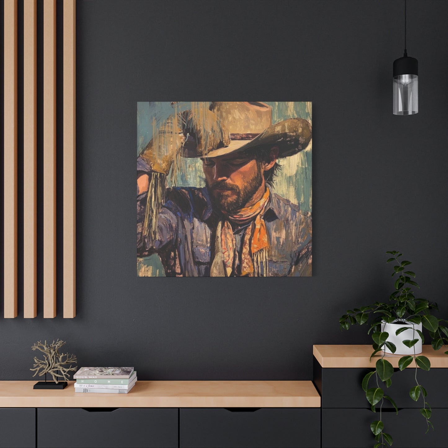 Cowboy Brushed Wall Art & Canvas Prints