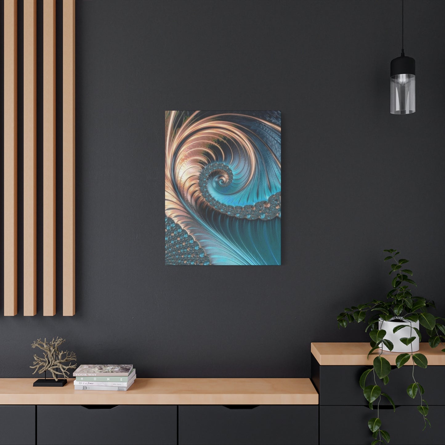 Teal Vortex Wall Art & Canvas Prints