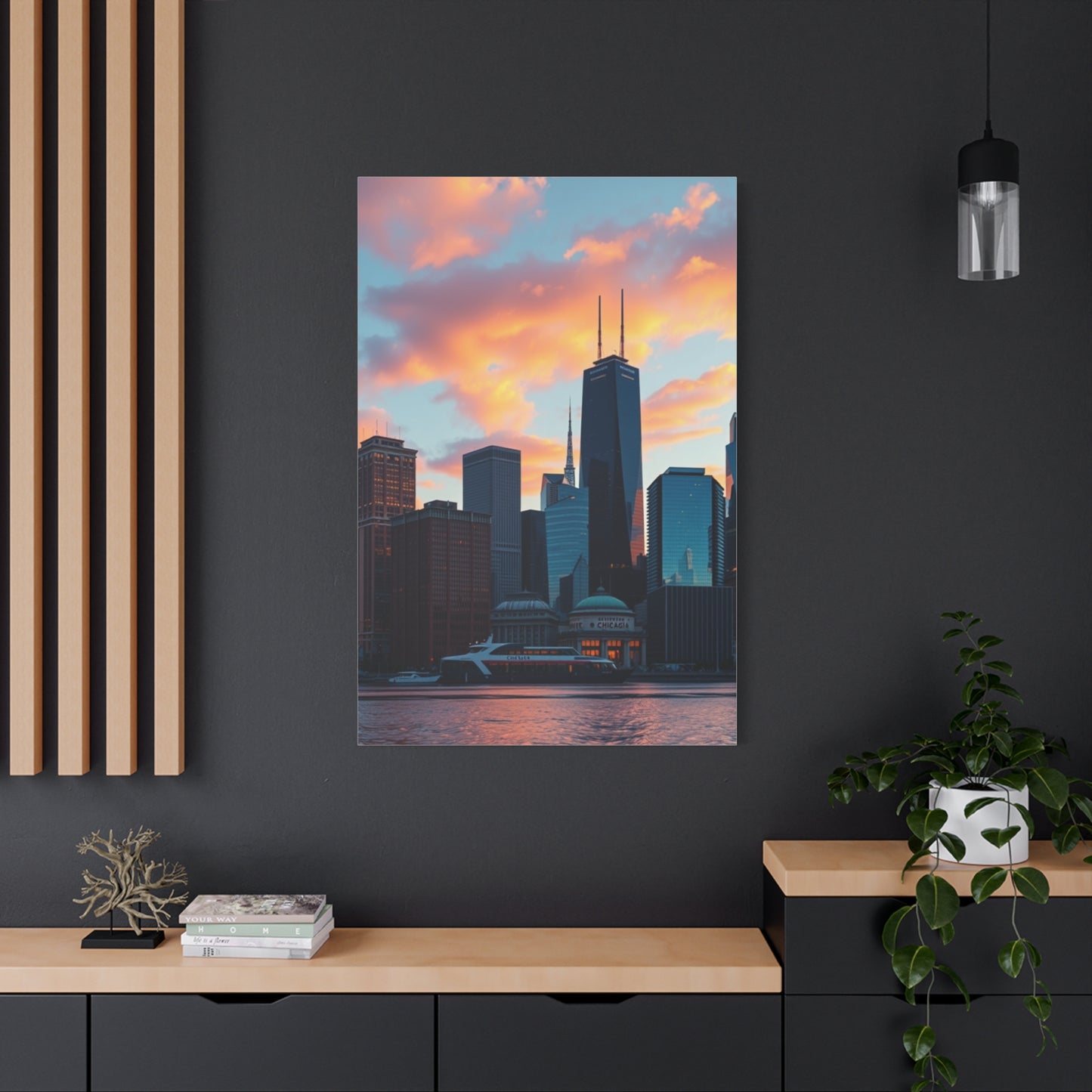 Chicago Skylines Art Canvas Art 3 Wall Art & Canvas Print