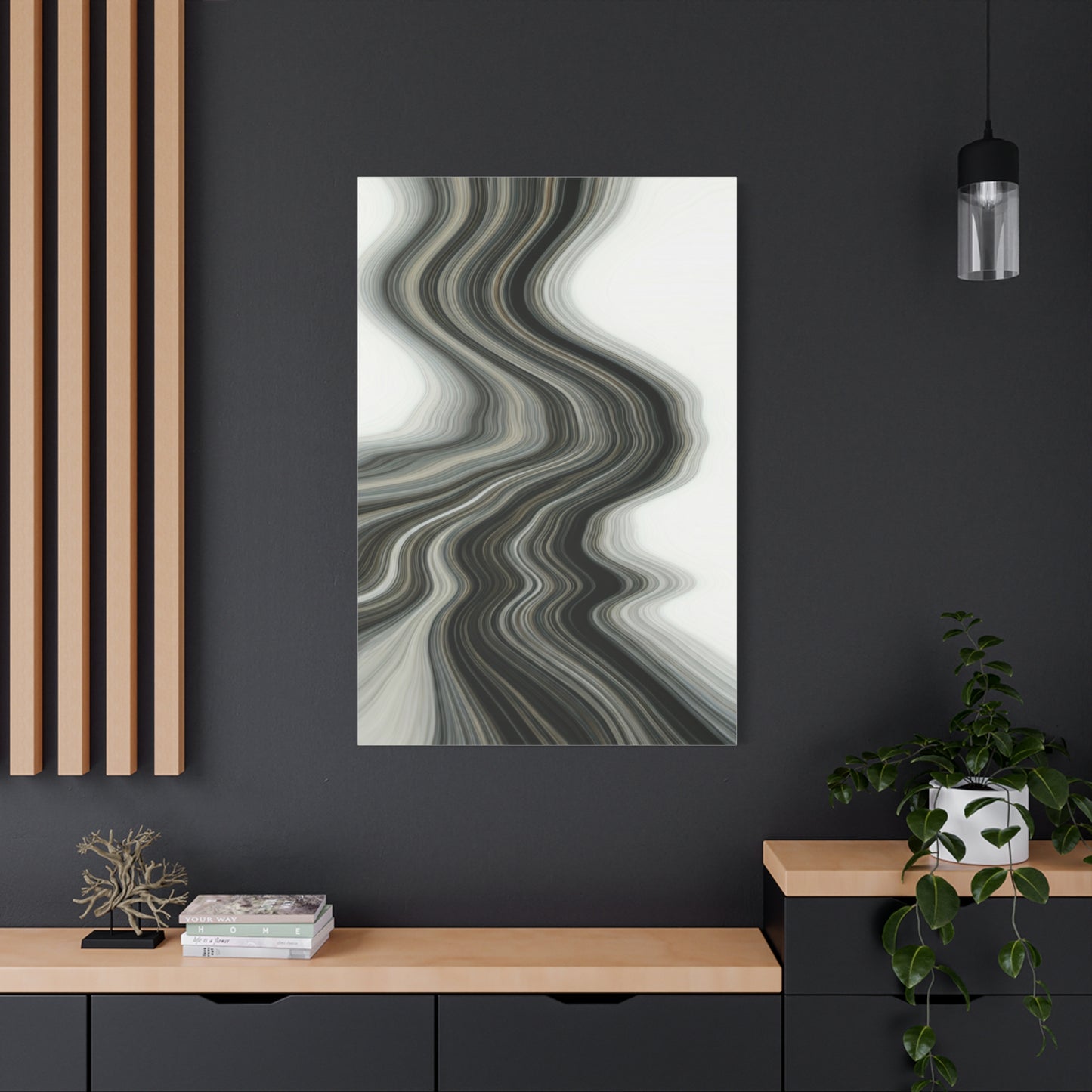 Monochrome Ripple Path Wall Art & Canvas Prints