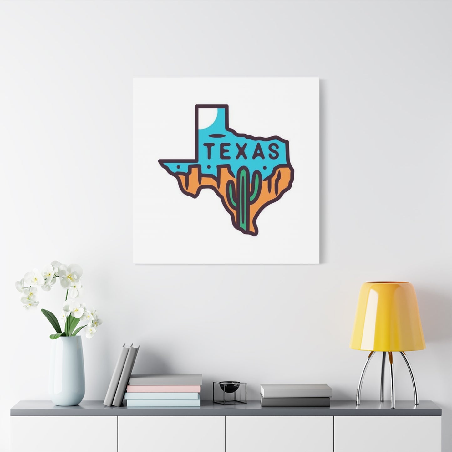 Texas Map Drawing Poster Wall Art & Canvas Prints