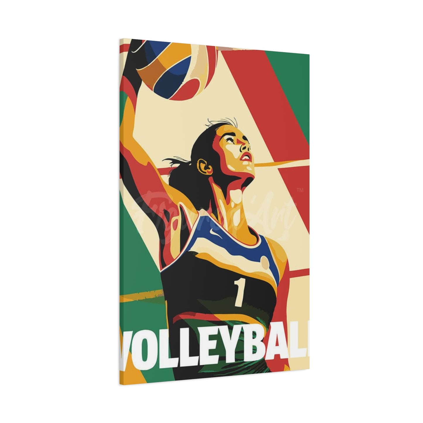 Abstract Volleyball Player Wall Art & Canvas Prints