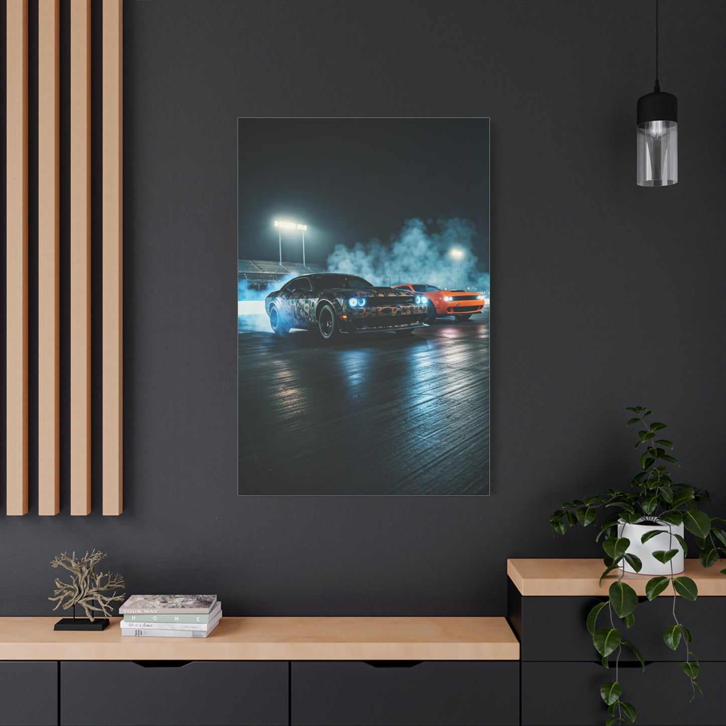 Demon 170 Smoke Assault – Twin Challenger Drag Duel Wall Art & Canvas Prints