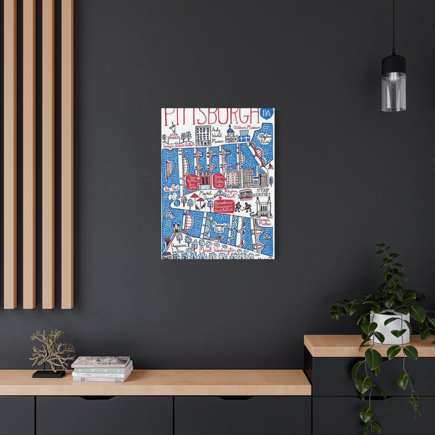 Pittsburgh City Graffiti Poster Wall Art & Canvas Prints