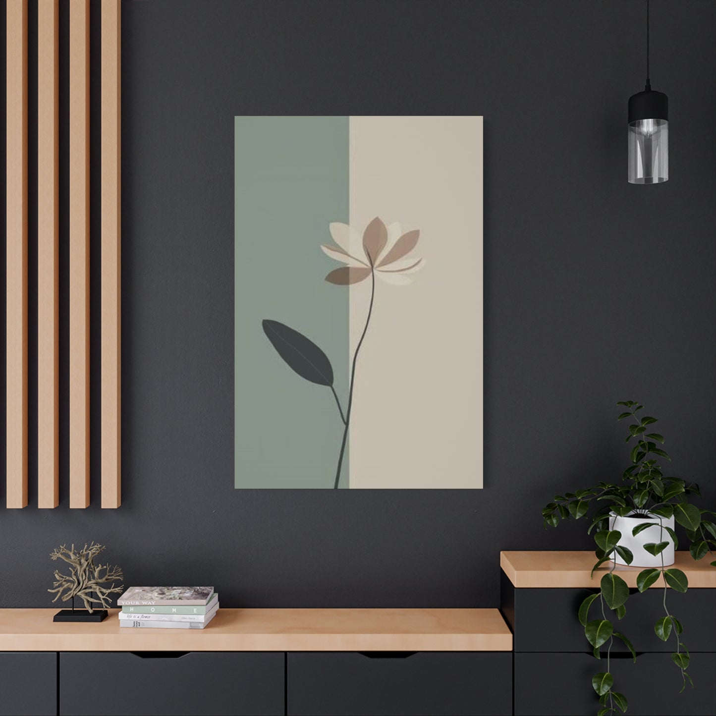 Brown Flower Entryway Wall Art & Canvas Prints