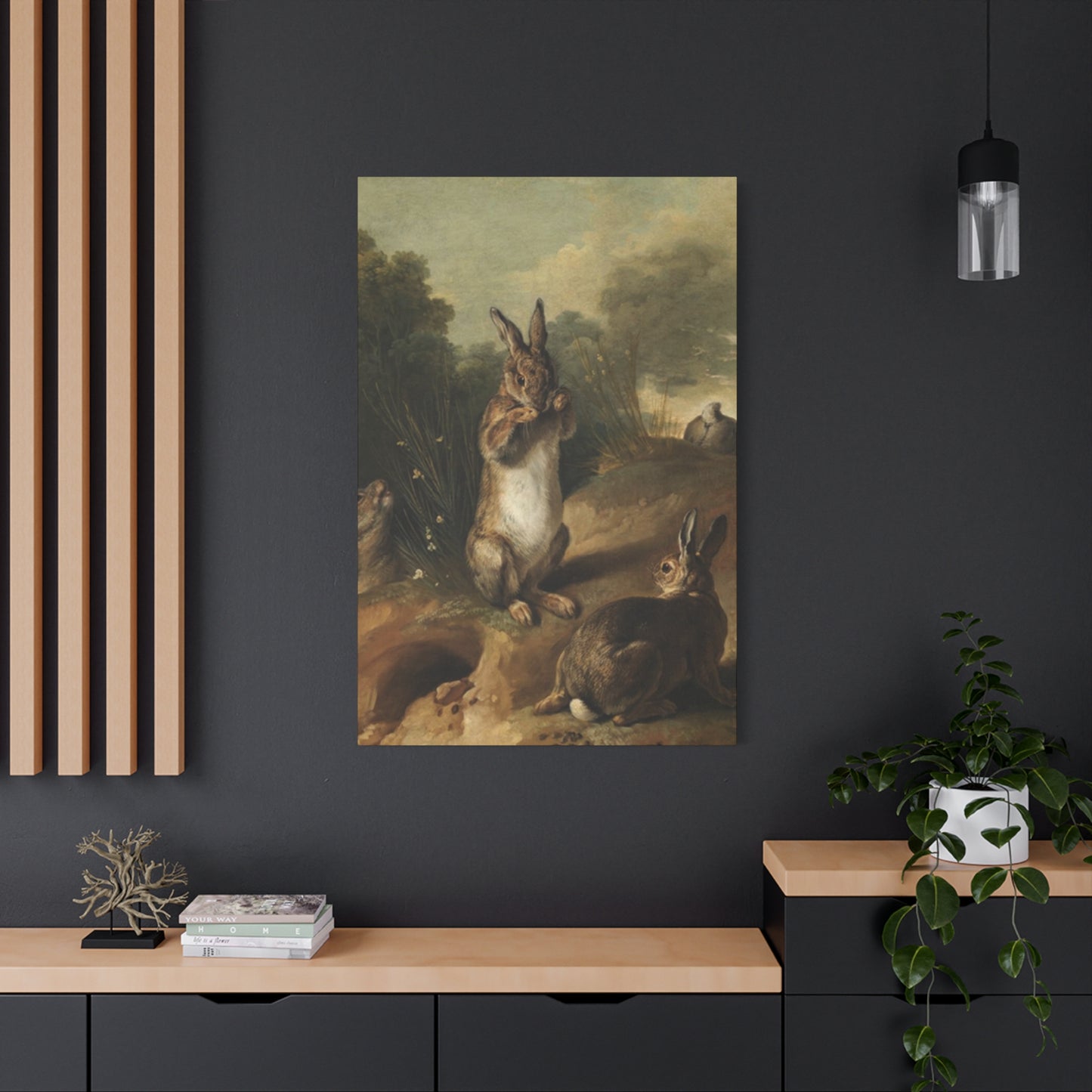 Rabbit In Wild Painting Wall Art & Canvas Prints